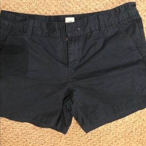 Navy Canvas Shorts